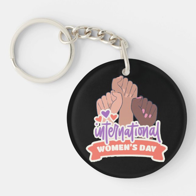 Llavero Feliz Día Internacional de la Mujer (Frente)