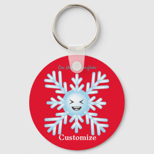 Llavero Feliz Emoticon de Snowflake Thunder_Cove