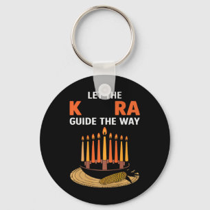 Llavero Feliz feriado africano por las velas de Kwanzaa