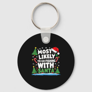 Llavero Feliz Fishmas Funny Fish Santa Bigfoot Navidad F