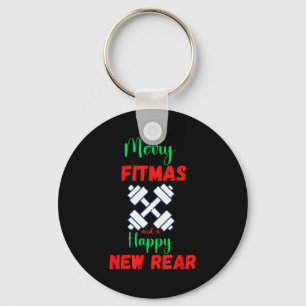 Llavero Feliz Fitmas y Feliz Año Nuevo de Trasero Fitness 