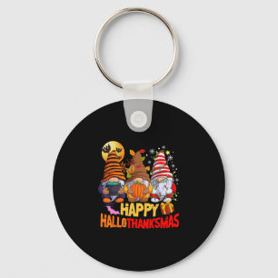 Llavero Feliz Hallothanksmas Amante de Gnomos de Halloween