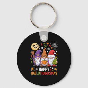 Llavero Feliz Hallothanksmas Amante de Gnomos de Halloween
