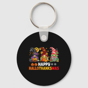 Llavero Feliz Hallothanksmas Gnomes Feliz Halloween