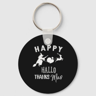 Llavero Feliz Hallothanksmas Halloween Bruja Día de Acción