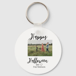 Llavero Feliz Halloween agregar nombre de familia foto sim