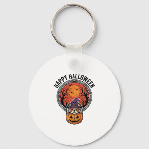 Llavero Feliz Halloween Bulldog Bruja Calabaza Camiseta Vi