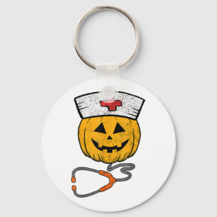 Llavero Feliz Halloween Calabaza Enfermería de enfermeras