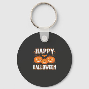 Llavero Feliz Halloween Calabaza Murciélago Vector