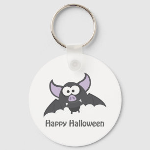Llavero Feliz Halloween. Cute Vampire Bat
