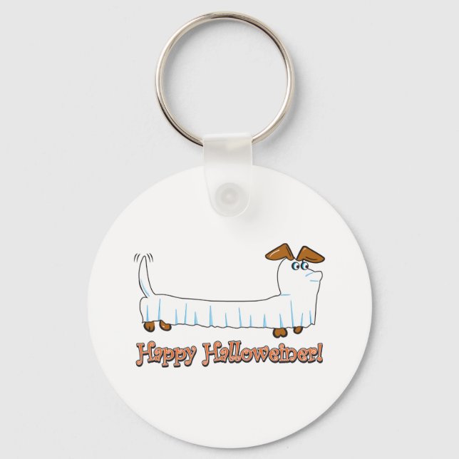 Llavero Feliz Halloween Dachshund (Anverso)