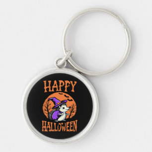 Llavero Feliz Halloween Erizo Bruja