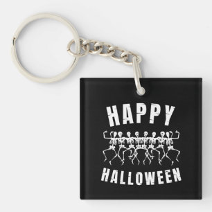 LLAVERO FELIZ HALLOWEEN ESQUELETOS BAILANDO
