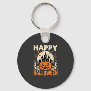 Llavero Feliz Halloween Jack O Linterna Castillo Embrujado