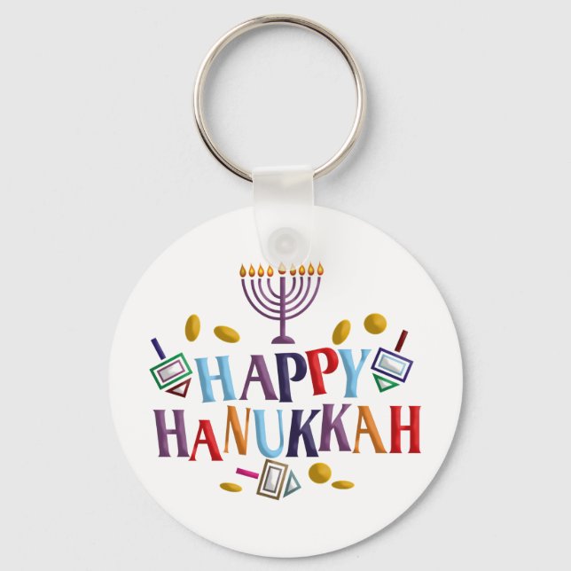 Llavero Feliz Hanukkah (Anverso)