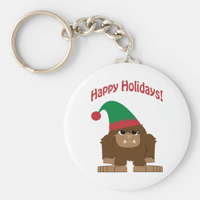 Llavero ¡Feliz Hokidays! Navidades Bigfoot (Frente)