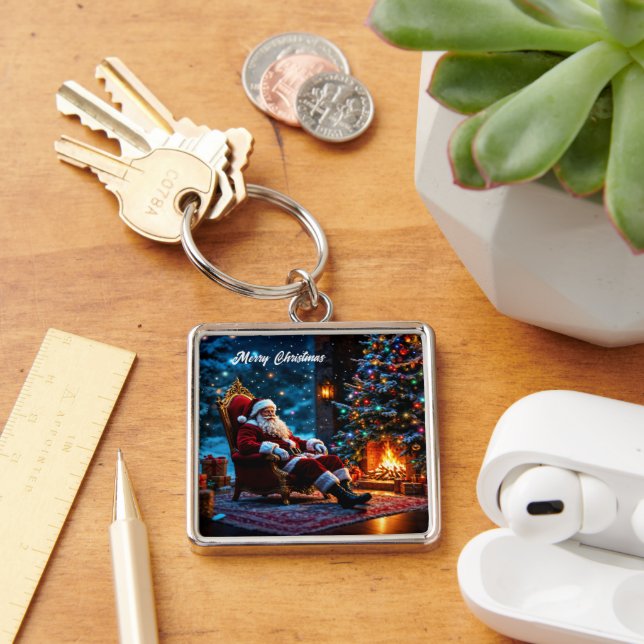 Llavero Feliz invierno navideño Santa Magia (Escritorio )