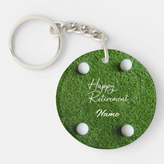 Llavero Feliz Jubilación de Golf  (Frente)