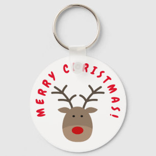 Llavero Feliz keychain navideño con Rudolf el reno