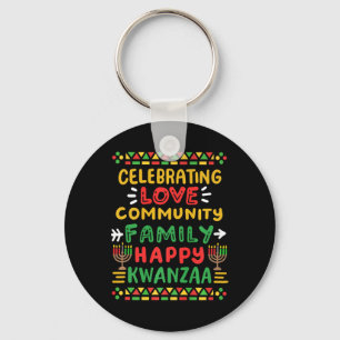 Llavero Feliz Kwanzaa Celebrando el amor de los hombres de