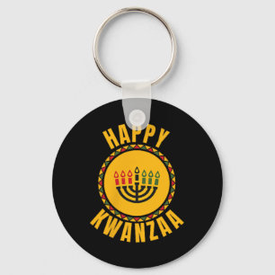 Llavero Feliz Kwanzaa Kinara-Seven Candles Principles Of K