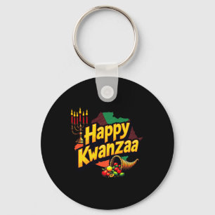 Llavero Feliz Kwanzaa Navidades afroamericanos Feliz Kwanz