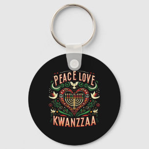 Llavero Feliz Kwanzaa Paz con amor Kwanzaa African Amer