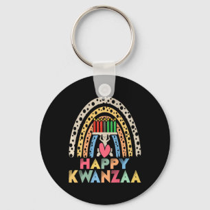 Llavero Feliz Kwanzaa Rainbow African American Harves