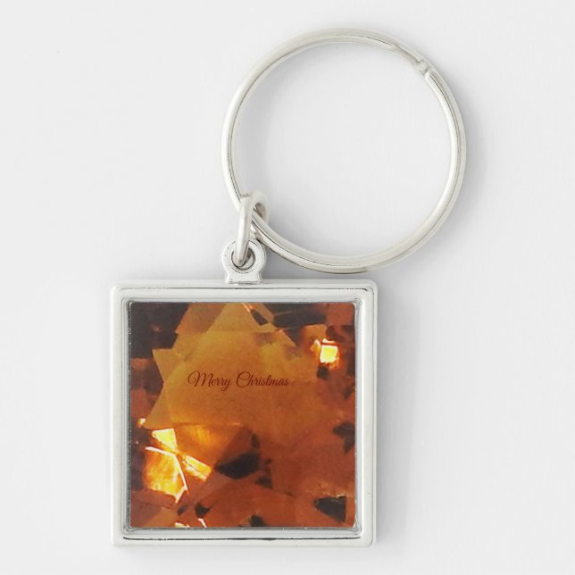 Llavero Feliz Naranja navideño Sapphire Keychain (Frente)
