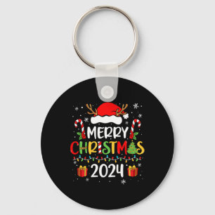 Llavero Feliz Navidad 2024 Santa Hat Familia Paj