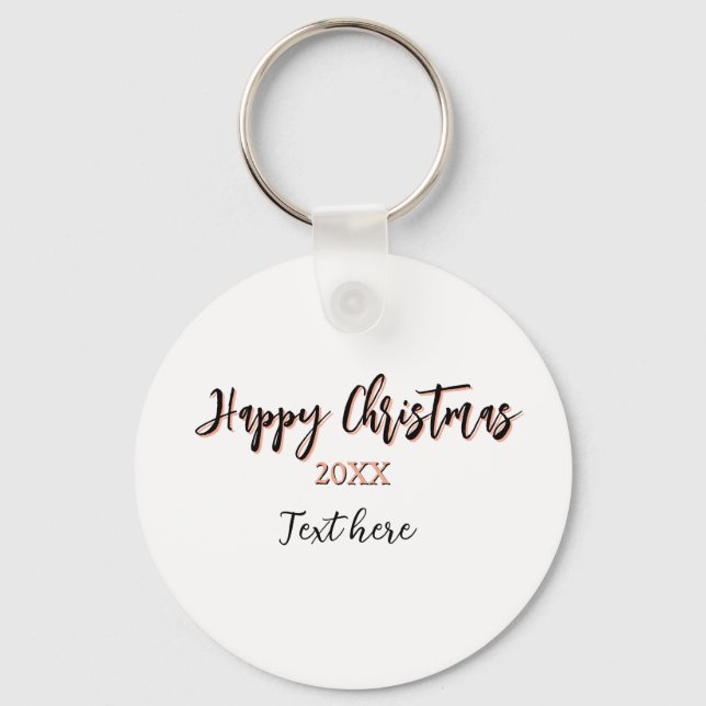 Llavero Feliz Navidad a los detalles del año negro holi (Anverso)