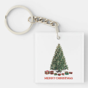 Llavero Feliz Navidad. Árbol (diseño 1) con regalos