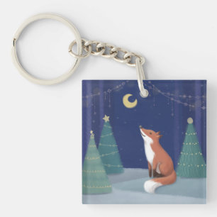 Llavero Feliz Navidad: Arte de Ilustracion Fox
