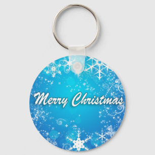 Llavero Feliz navidad azul claro