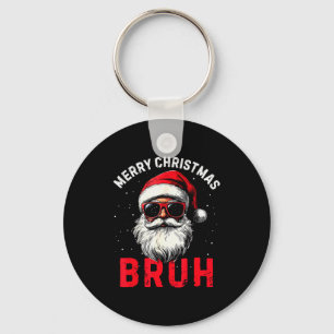 Llavero Feliz Navidad Bruh Divertido Santa Claus Retro Hom