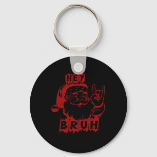 Llavero Feliz Navidad Bruh Funny Santa Claus Retro Hombres