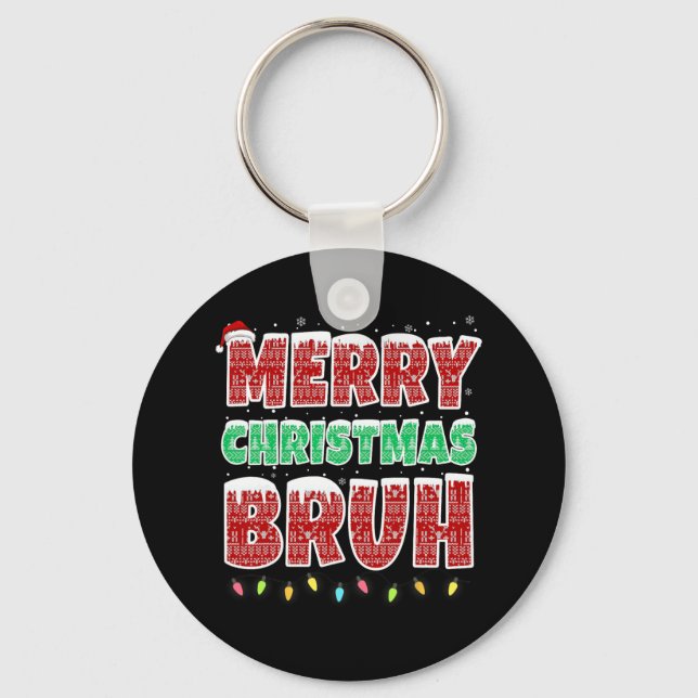 Llavero Feliz Navidad Bruma Feo Sudoroso Noas Luces Funn (Anverso)