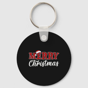 Llavero Feliz Navidad Búfalo Plactado Red Santa Family Mat