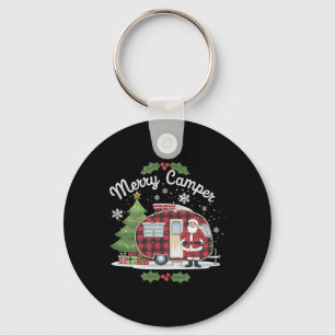 Llavero Feliz Navidad Campista Santa Camping Camión Famili
