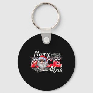 Llavero Feliz Navidad Carro de Navidad Carreras Papá Noel 
