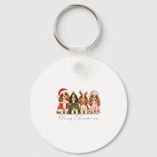 Llavero Feliz Navidad Cavalier King Charles Spaniel perro