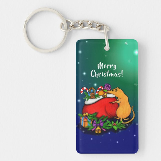 Llavero Feliz Navidad con el príncipe rata (Frente)