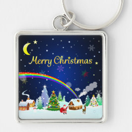 Llavero Feliz Navidad con la luna creciente