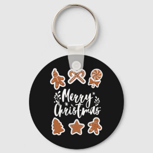 Llavero Feliz Navidad Cookies Gingerbread Man Tree Bakin