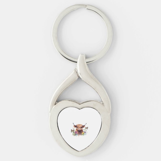 Llavero Feliz Navidad Cute Highland Cow Classic T-Shirt (Anverso)