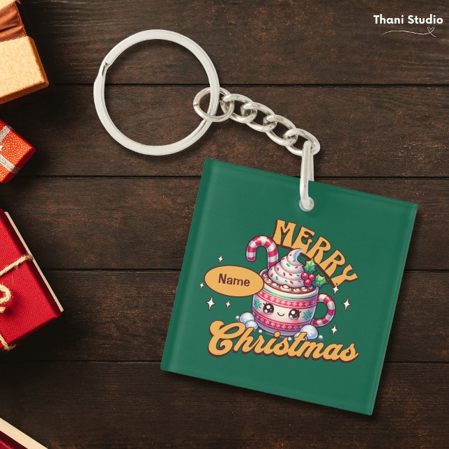 Llavero Feliz Navidad Cute Hot Chocolate Mug Family (Subido por el creador)