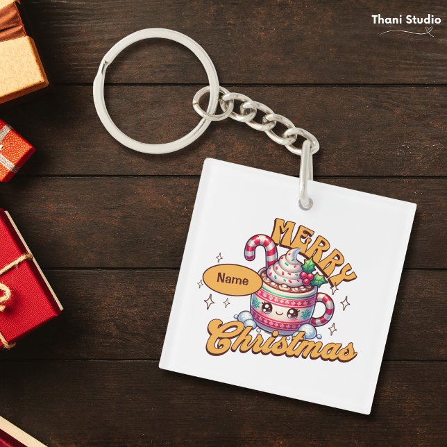 Llavero Feliz Navidad Cute Hot Chocolate Mug Family (Subido por el creador)