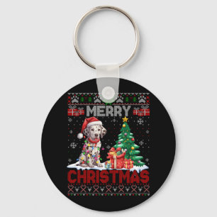 Llavero Feliz Navidad Dalmatia Perro Familia Enamorada Xm