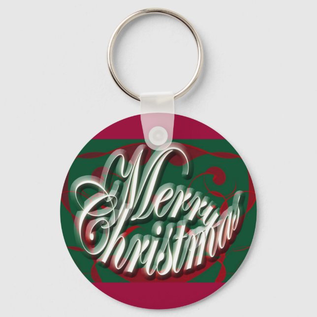 Llavero Feliz Navidad en Green Keychain (Anverso)