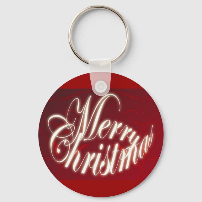 Llavero Feliz Navidad en Red Keychain (Anverso)